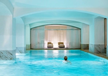 Indulge in Relaxation: Dive into the Tranquil Waters of Our Indoor Swimming Pool body thumb image